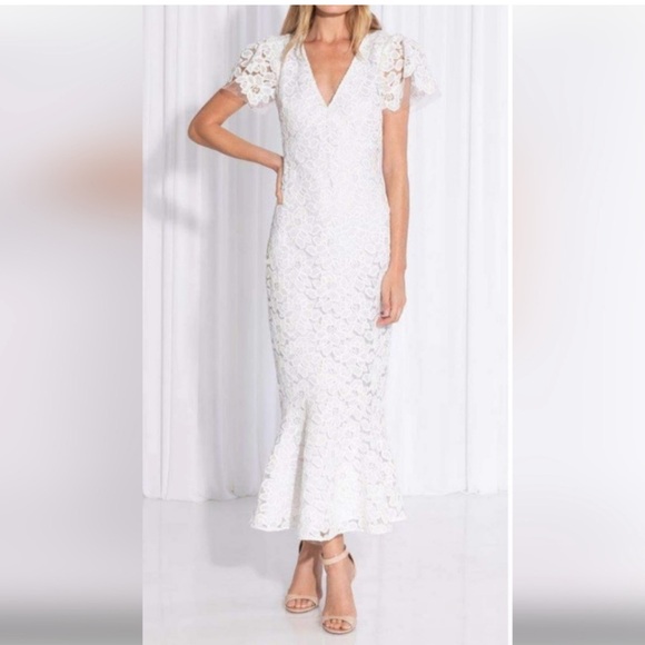 Shoshanna Dresses & Skirts - NEW SHOSHANNA MIDNIGHT CEREZA LACE MIDI MERMAID COCKTAIL DRESS